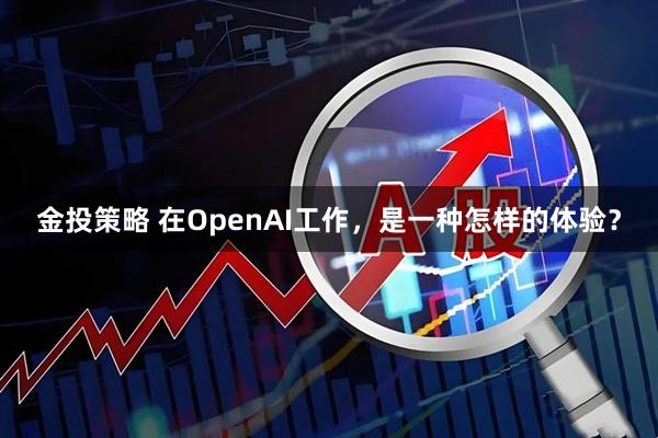金投策略 在OpenAI工作，是一种怎样的体验？